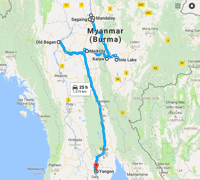 Two week Itinerary Myanmar